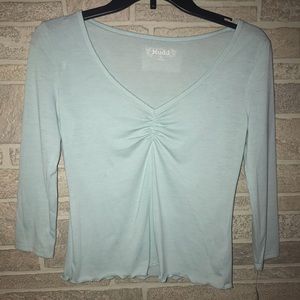 Light blue 3/4 sleeve top